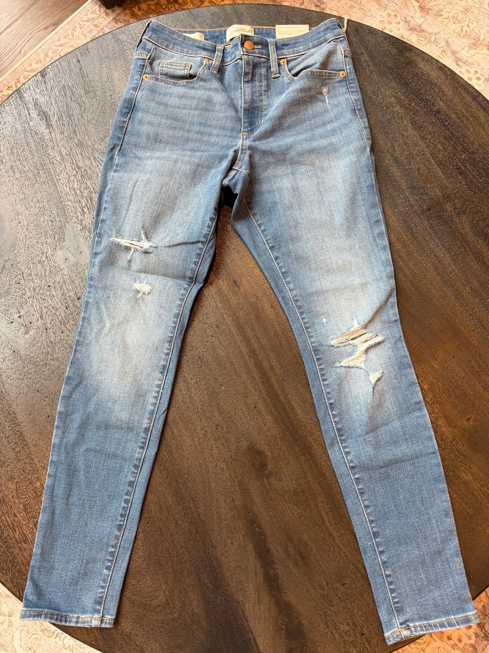 Universal Thread Light Blue High-Rise Distressed Skinny Jeans